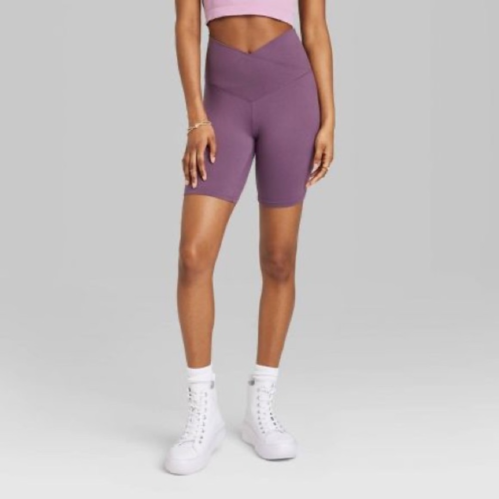 Women's High-Rise Polyester Bike Shorts - Wild Fable - Picture 2 of 6